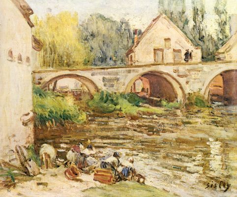 Alfred Sisley: Die Wscherinnen von Moret