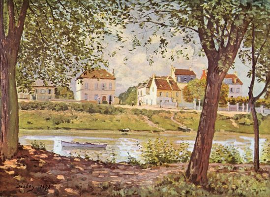 Alfred Sisley: Dorf am Ufer der Seine