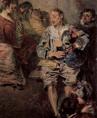 Antoine Watteau: Venezianische Feste (Ftes vnitiennes), Detail