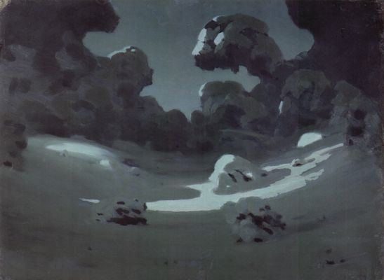 Archip Iwanowitsch Kuindshi: Mondflecken im Wald, Winter