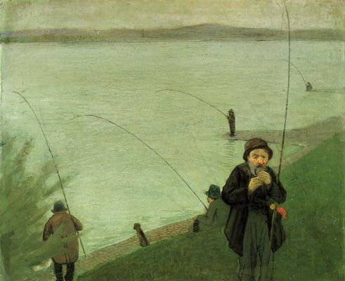 August Macke: Angler am Rhein