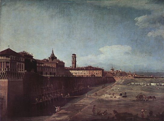 Canaletto (I): Turin, Blick auf den kniglichen Palast von Westen aus