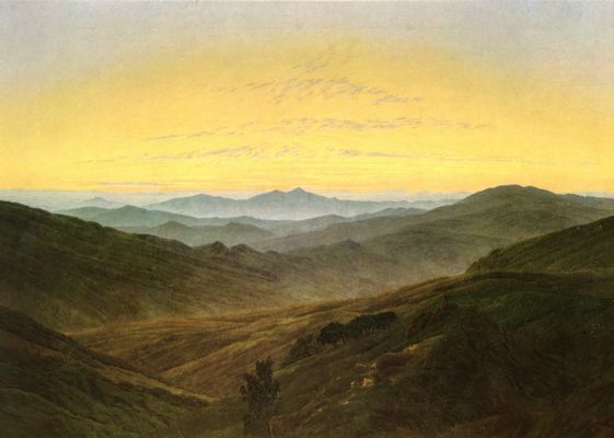Caspar David Friedrich: Landschaft im Charakter des bhmischen Mittelgirges (Riesengebirge)
