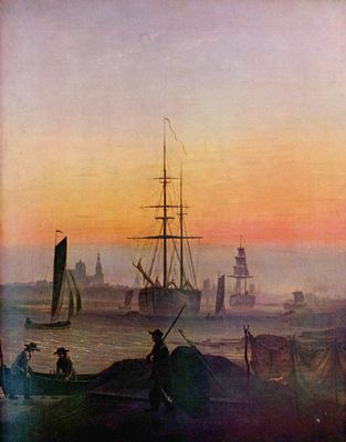 Caspar David Friedrich: Schiffe im Hafen von Greifswald