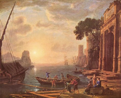 Claude Lorrain: Hafen beim Sonnenuntergang