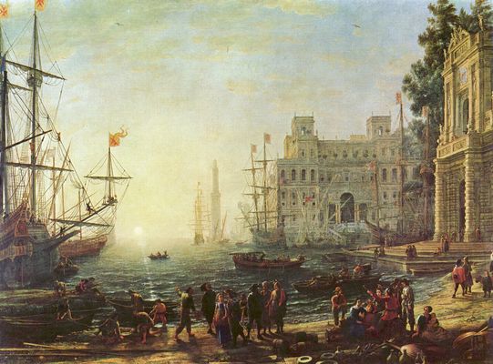 Claude Lorrain: Hafen mit der Villa Medici