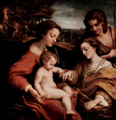 Correggio: Mystische Hochzeit der Hl. Katharina von Alexandrien mit Christus