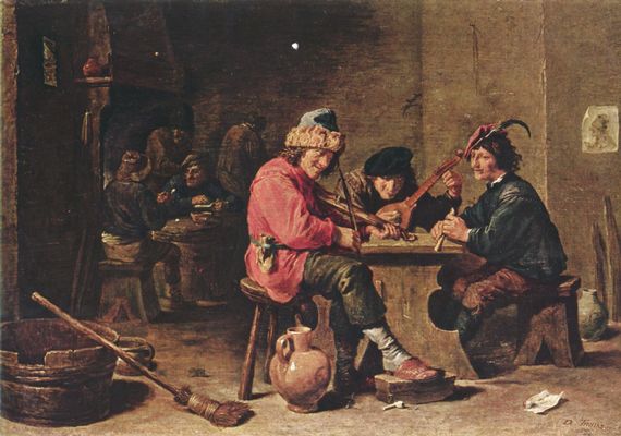 David Teniers d. J.: Drei musizierende Bauern