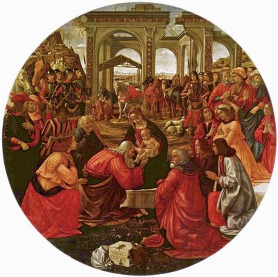 Domenico Ghirlandaio: Anbetung der Knige (Tondo)