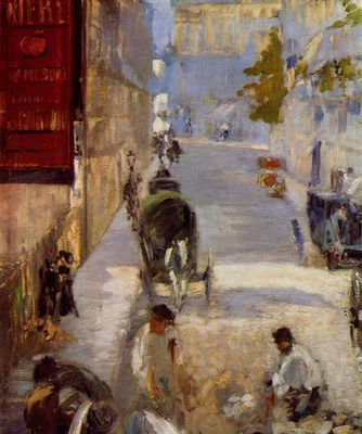 Edouard Manet: Straenarbeiter, Rue de Bernes, Detail