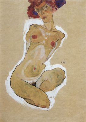 Egon Schiele: Hockender weiblicher Akt