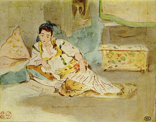 Eugne Ferdinand Victor Delacroix: Frauen von Algier (Studie)