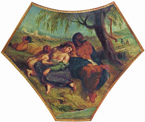 Eugne Ferdinand Victor Delacroix: Palais Bourbon, Malerei in der Kuppel der Theologie, Szene: Babylonische Gefangenschaft