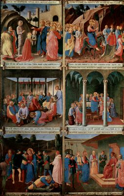 Fra Angelico: Bildzyklus zu Szenen aus dem Leben Christi fr einen Schrank zur Aufbewahrung von Silbergeschirr, Szenenfolge