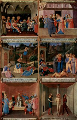 Fra Angelico: Bildzyklus zu Szenen aus dem Leben Christi fr einen Schrank zur Aufbewahrung von Silbergeschirr, Szenenfolge