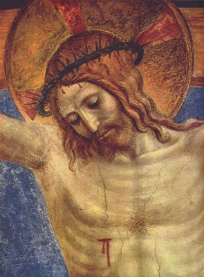 Fra Angelico: Der Gekreuzigte und San Domenico, Detail