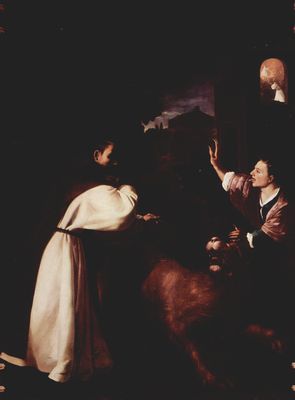 Francisco de Zurbarn: Gemldezyklus fr das Hieronymitenkloster in Guadalup, Szene: Versuchung des Fra Diego de Orgaz