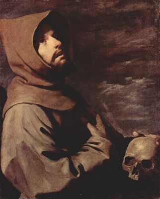 Francisco de Zurbarn: Meditierender Hl. Franziskus mit Totenschdel