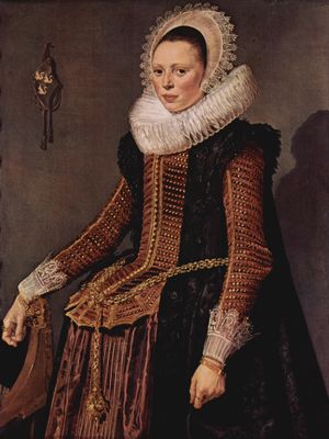 Frans Hals: Portrt einer Frau mit Spitzenkragen und Haube