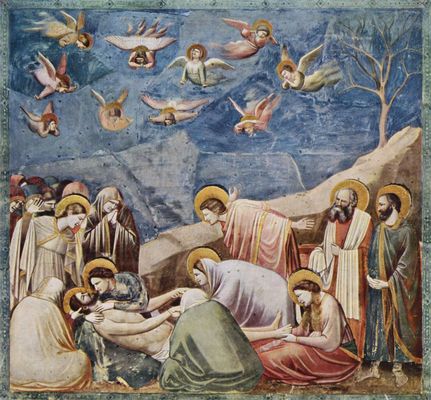 Giotto di Bondone: Freskenzyklus in der Arenakapelle in Padua (Scrovegni-Kapelle), Szene: Beweinung