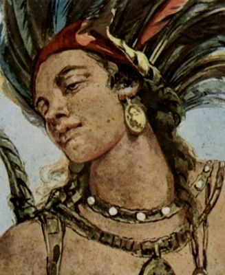 Giovanni Battista Tiepolo: Fresken Treppenhaus des Wrzburger Residenzschloes, Szenen zur Apotheose des Frstbischofs, Detail