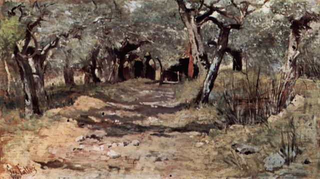 Giovanni Fattori: Feldweg im Olivenhain