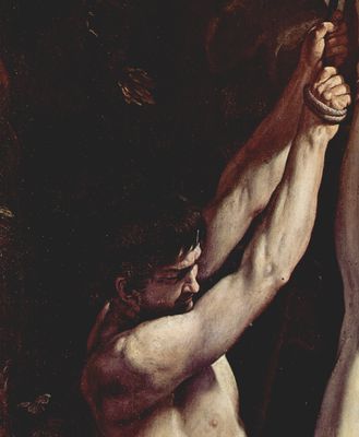 Guido Reni: Kreuzigung des Hl. Petrus, Detail