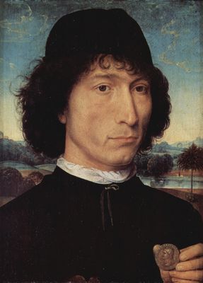 Hans Memling: Portrt eines Mannes mit einer antiken Mnze