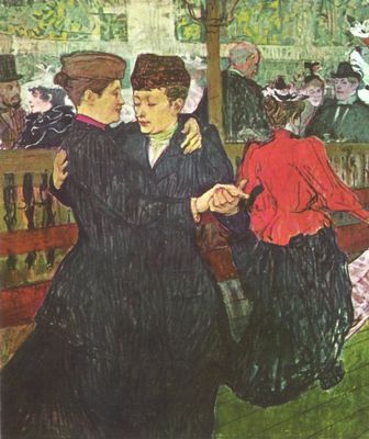 Henri de Toulouse-Lautrec: Im Moulin Rouge, Zwei tanzende Frauen