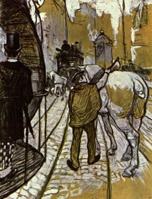 Henri de Toulouse-Lautrec: Le ctier de la compagnie des omnibus (Das Vorspannpferd der Schienenbusgesellschaft)