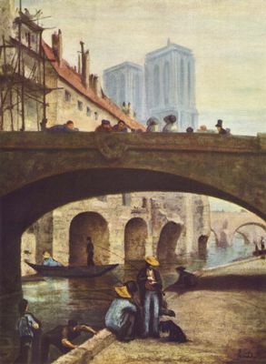 Honor Daumier: Der Knstler vor Notre-Dame