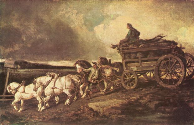 Jean Louis Théodore Géricault: Kohlenwagen