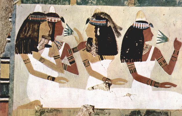 Maler der Grabkammer des Nefferronpet: Grabkammer des Nefferronpet, Szene: Damen bei einem Gastmahl