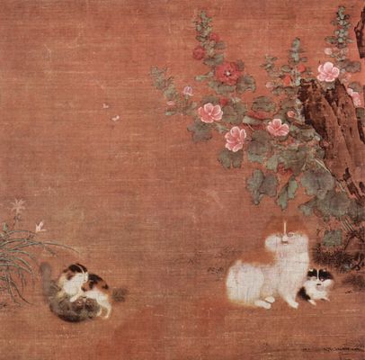 Mao I: Katzen mit Jungen in einem Garten