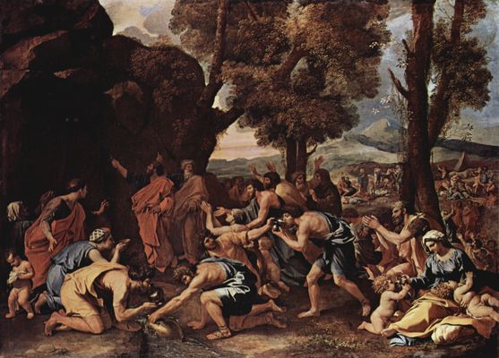 Nicolas Poussin: Moses schlgt Wasser aus dem Felsen