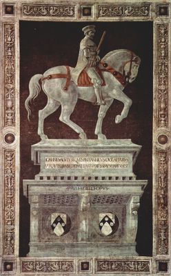 Paolo Uccello: Gemaltes Reiterstandbild des Giovanni Acuto (John Hawkwood)