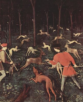 Paolo Uccello: Jagd bei Nacht, Detail