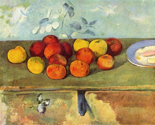 Paul Czanne: Stilleben mit pfeln und Gebck