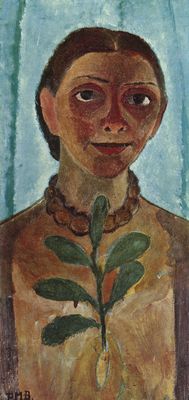 Paula Modersohn-Becker: Die Malerin mit Kamelienzweig (Selbstportrt)