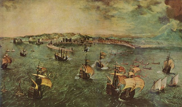 Pieter Bruegel d. Ä.: Hafen von Neapel