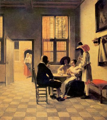 Pieter de Hooch: Kartenspieler