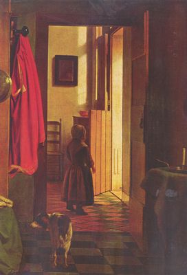 Pieter de Hooch: Mutter an der Wiege