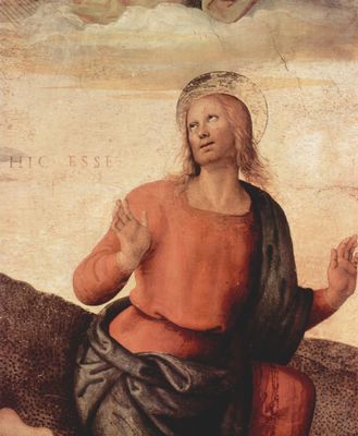 Pietro Perugino: Fresken der Sala d'Udienza im Collegio del Cambio in Perugia, Szene: Verklrung Christi, Detail