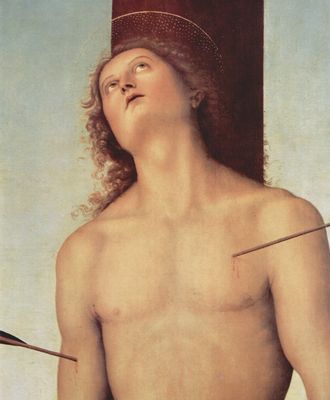 Pietro Perugino: Hl. Sebastian, Detail