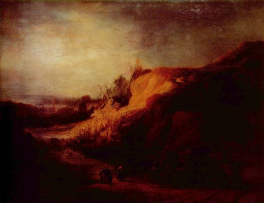 Rembrandt Harmensz. van Rijn: Landschaft mit der Taufe des Kmmerers