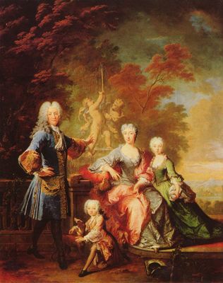 Robert Tournières: Porträt des Ferdinand Adolf, Graf von Plettenberg und seiner Familie