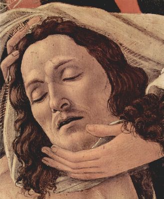 Sandro Botticelli: Beweinung Christi, Detail