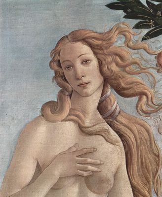 Sandro Botticelli: Geburt der Venus, Detail
