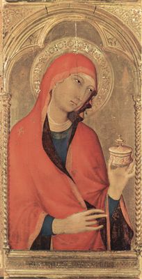 Simone Martini: Altarretabel von Pisa, dritte Haupttafel von links: Hl. Maria Magdalena