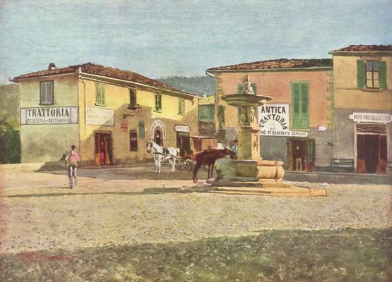 Telemaco Signorini: Ansicht der »Piazzetta« von Settignano